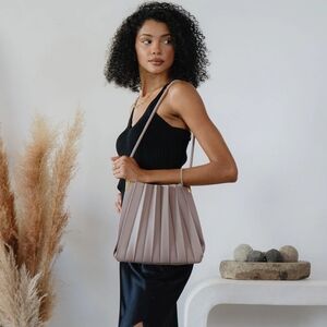 Melie Bianco Cream Multi-Compartment Handbag with Removable Pouch